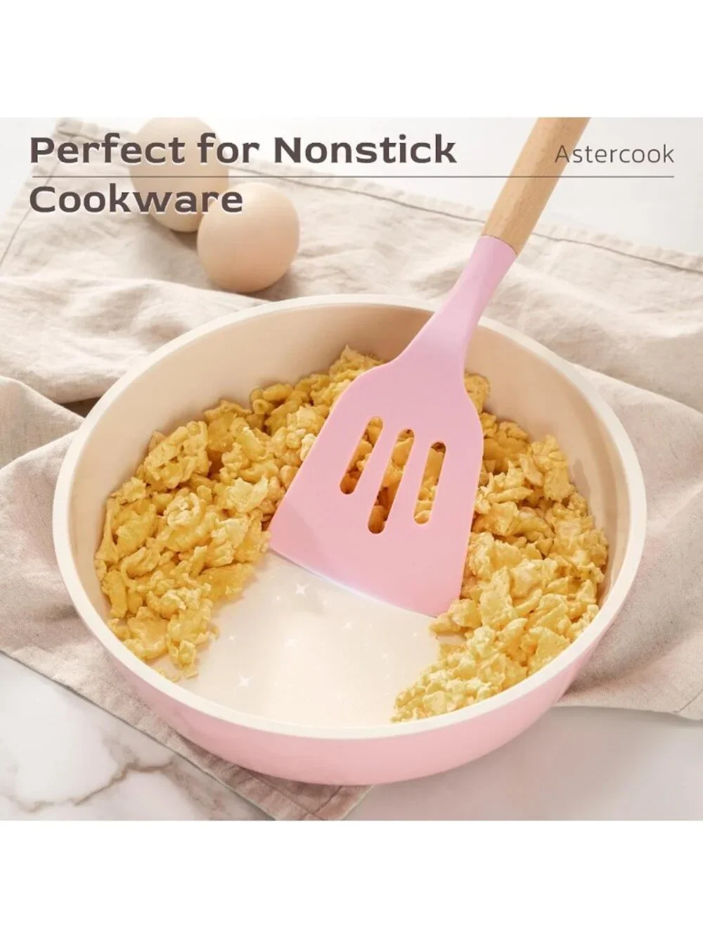 39 PCS Silicone Cooking Utensils Set with Wooden Handles, Heat Resistant & BPA